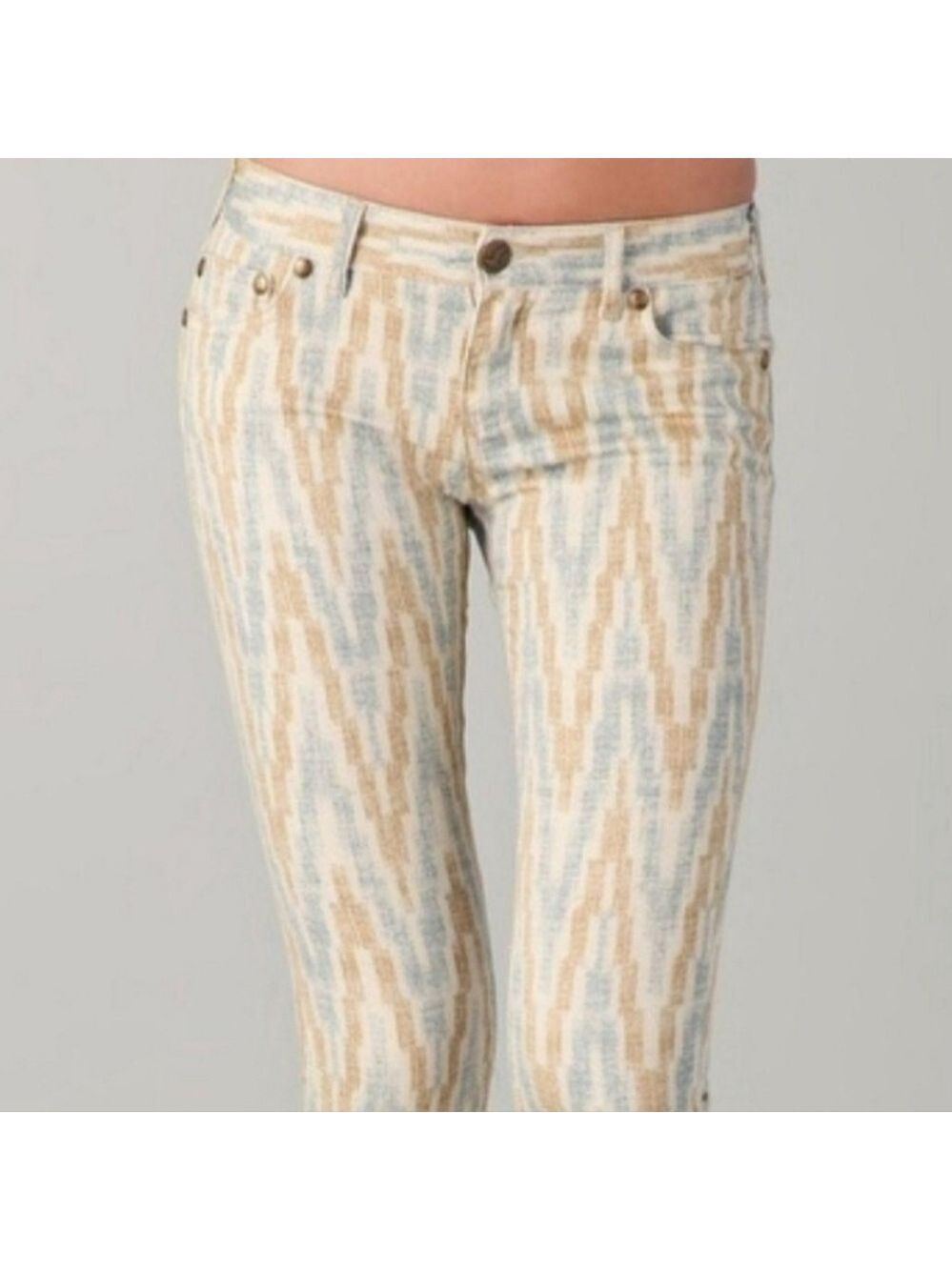 Free People Aztec Print Skinny Jeans